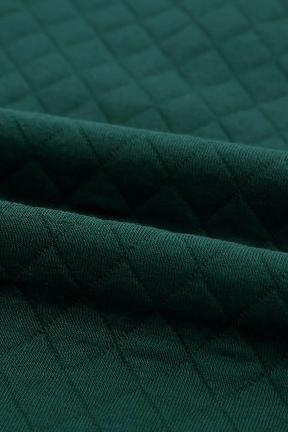 Online Dear-Lover Geometric Texture Plaid Trim Sweatshirt Green