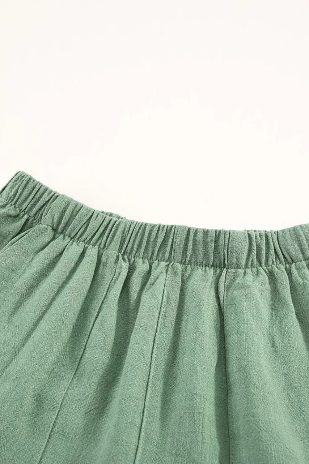 Best Dear-Lover High Waist Pocketed Ruffle Shorts Green