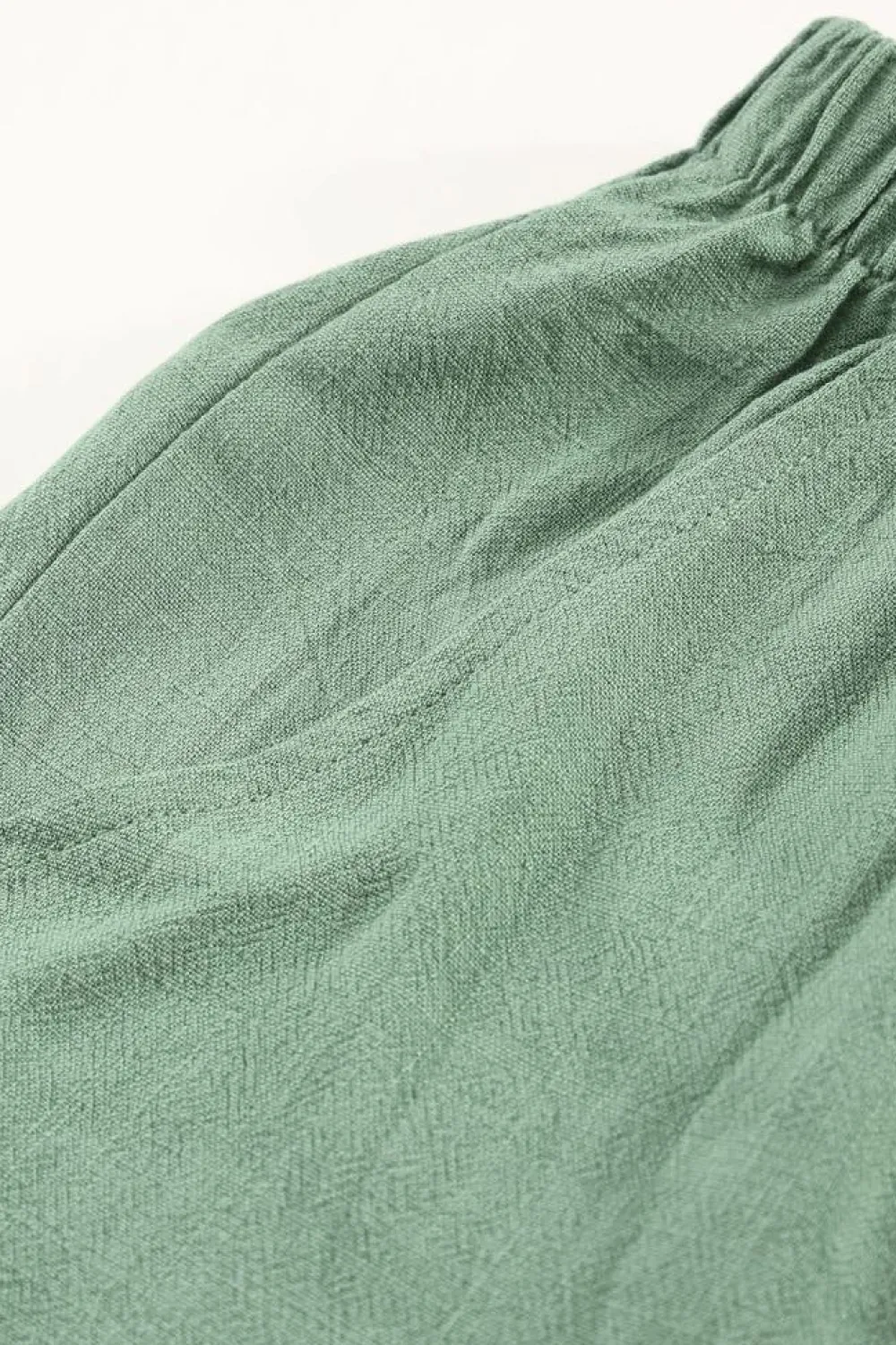 Best Dear-Lover High Waist Pocketed Ruffle Shorts Green