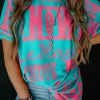 Online Dear-Lover Howdy Cowboy Letter Printed Western Fashion Tee Green