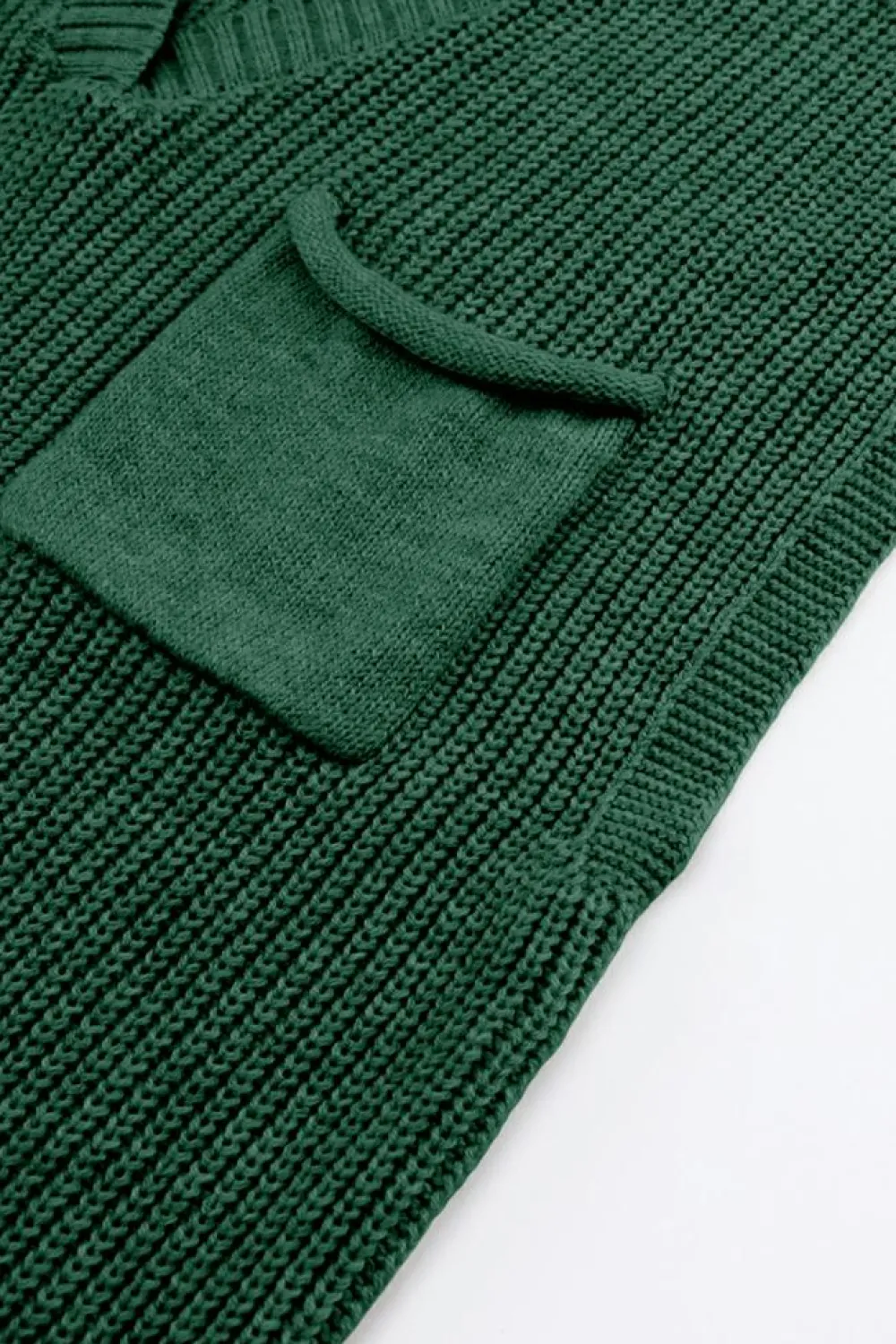 Sale Dear-Lover Knitted V Neck Sweater and Casual Pants Set Green