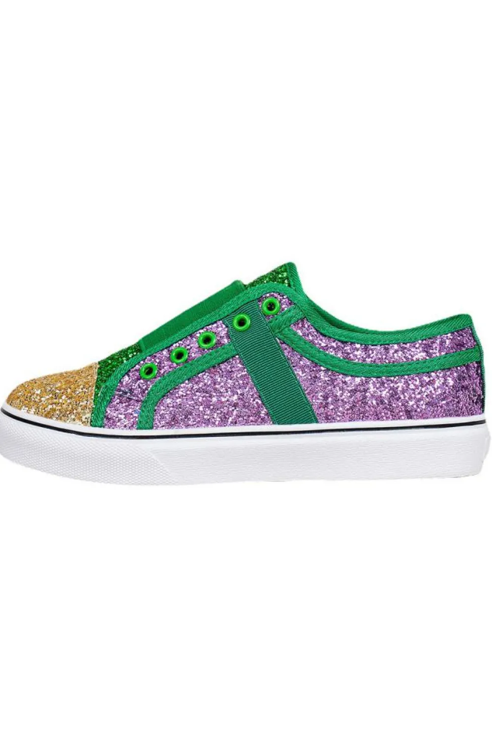 Hot Dear-Lover Sequin Color Block Slip-on Flat Shoes Green