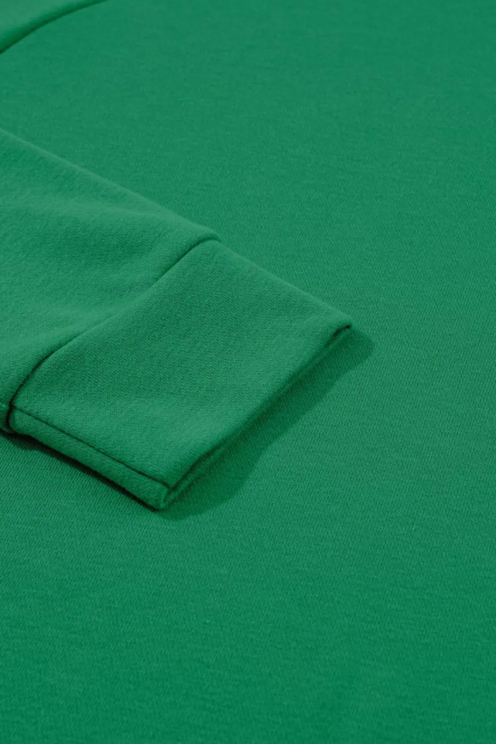 Hot Dear-Lover Solid Round Neck Raglan Sleeve Sweatshirt Green
