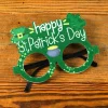Hot Dear-Lover St. Patricks Day Clover Glasses Frame Green