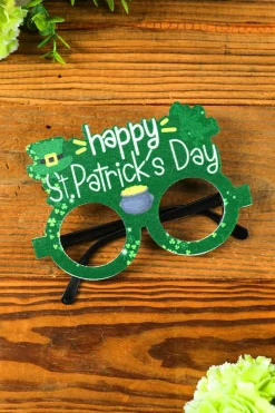 Hot Dear-Lover St. Patricks Day Clover Glasses Frame Green