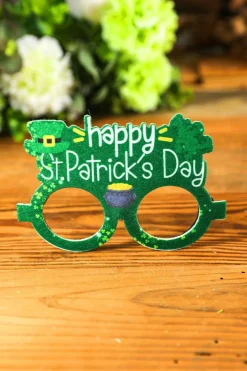 Hot Dear-Lover St. Patricks Day Clover Glasses Frame Green