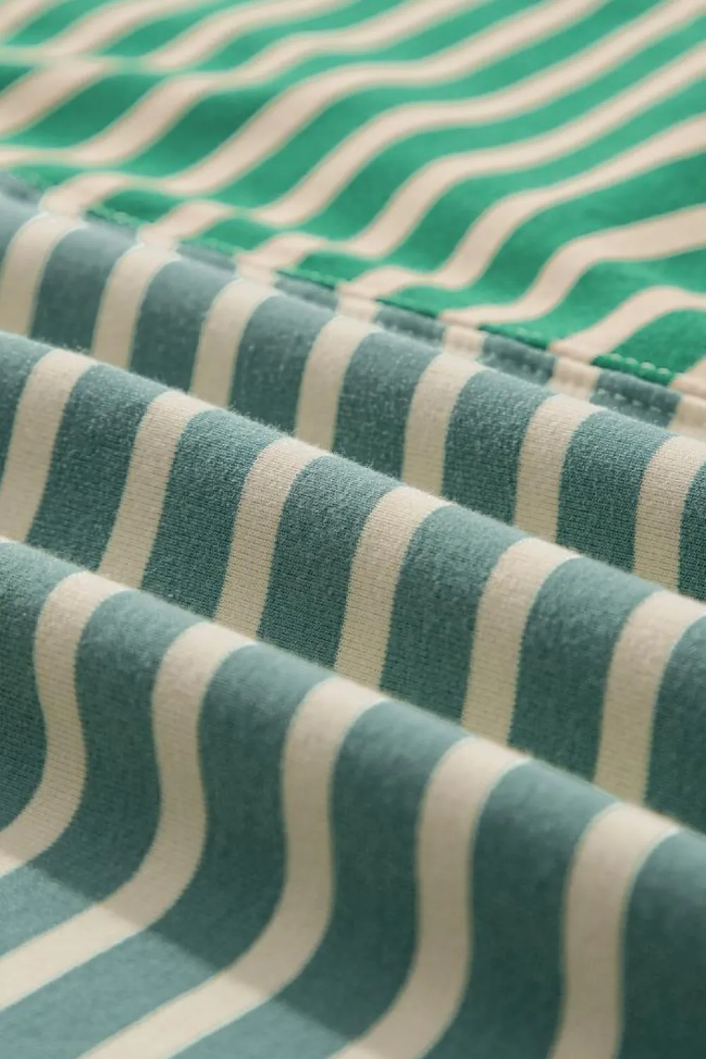 Clearance Dear-Lover Colorblock Drop Shoulder Oversize Sweatshirt Green Stripe