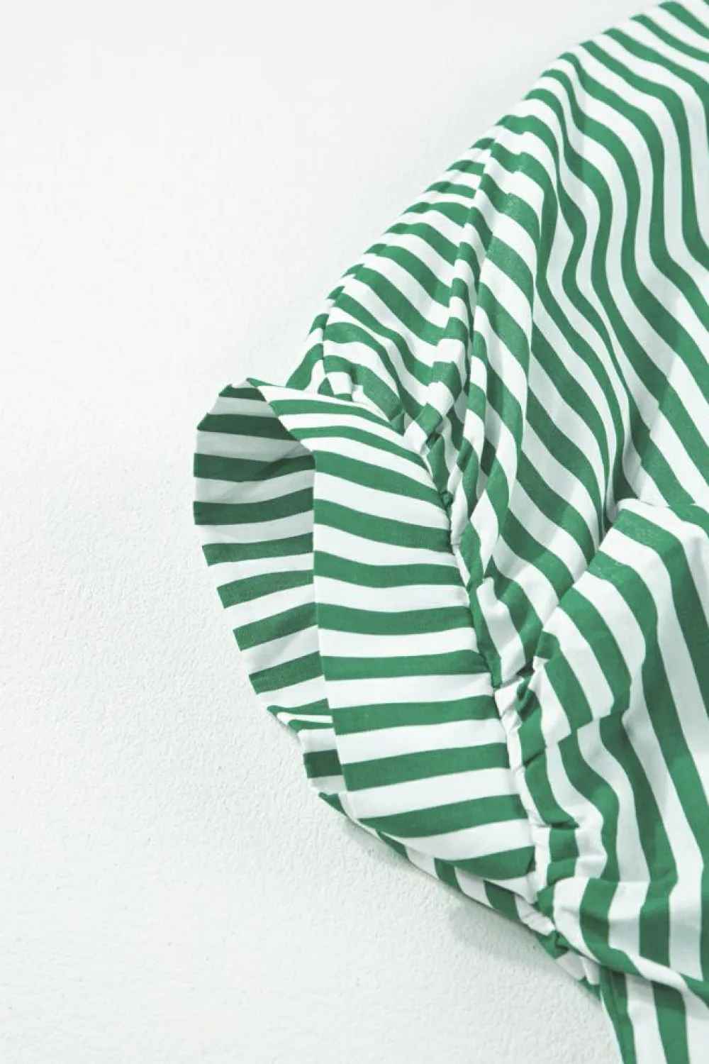Sale Dear-Lover Dolman Sleeve Oversize Shirt Green Stripe