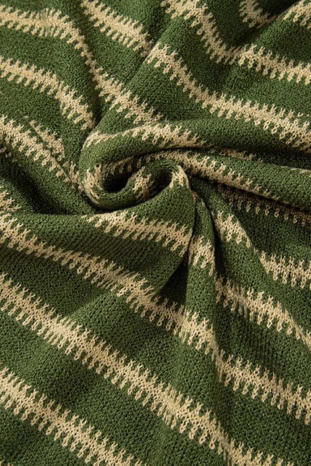 Discount Dear-Lover Drop Shoulder Casual Sweater Green Stripe