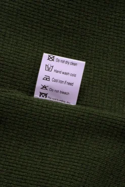 Discount Dear-Lover Striped Sleeve Plain Knit Sweater Green
