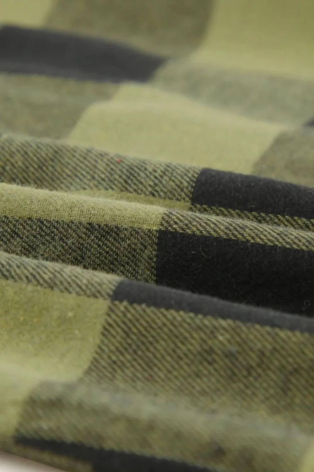 Discount Dear-Lover Turn-down Collar Plaid Shirt Coat Green
