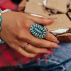 Hot Dear-Lover Vintage Oval Turquoise Ring Green