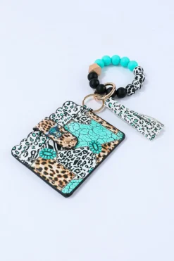 Best Dear-Lover Western Fashion Card Bag Bracelet Key Ring Green
