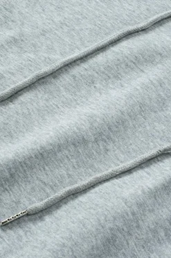 Discount Dear-Lover Grey Casual Solid Color Lace-up Hoodie Gray