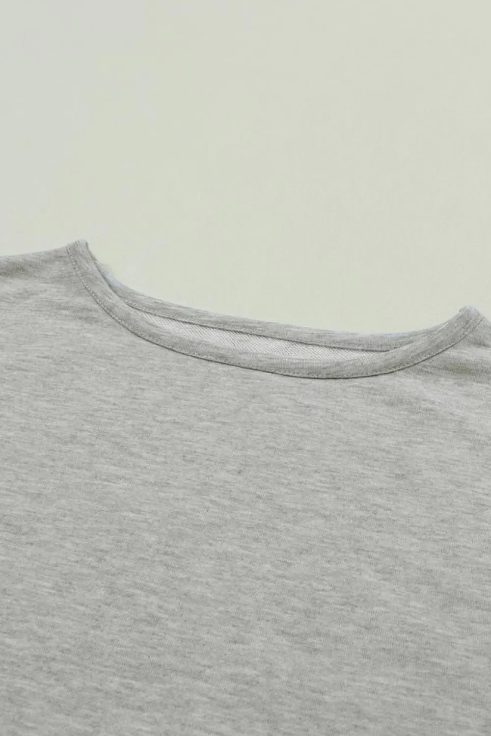 Outlet Dear-Lover Grey Crinkle Splicing Raw Hem High Low Oversized Blouse Medium Grey