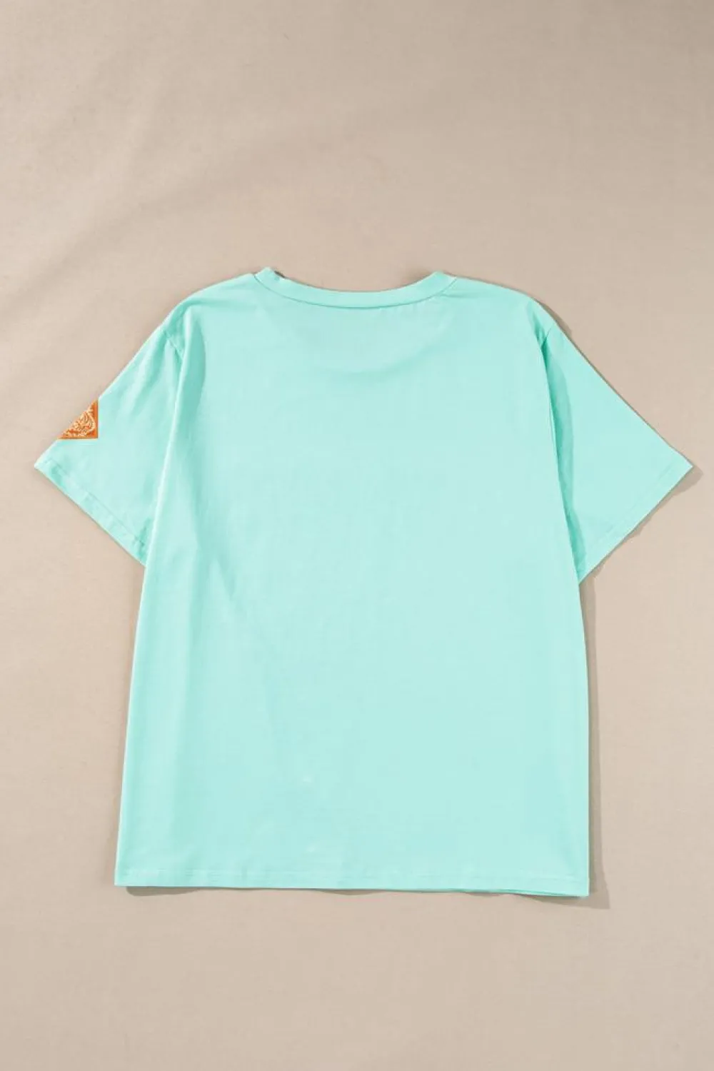 Hot Dear-Lover Crown Graphic Crew Neck T Shirt Iceland Blue