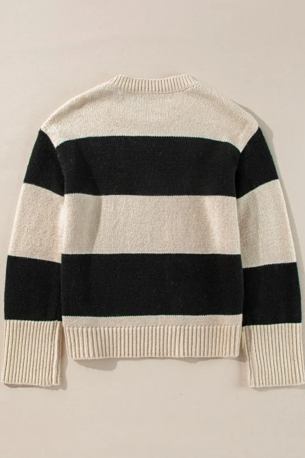Hot Dear-Lover Colorblock Loose Pullover Sweater Jet Stream