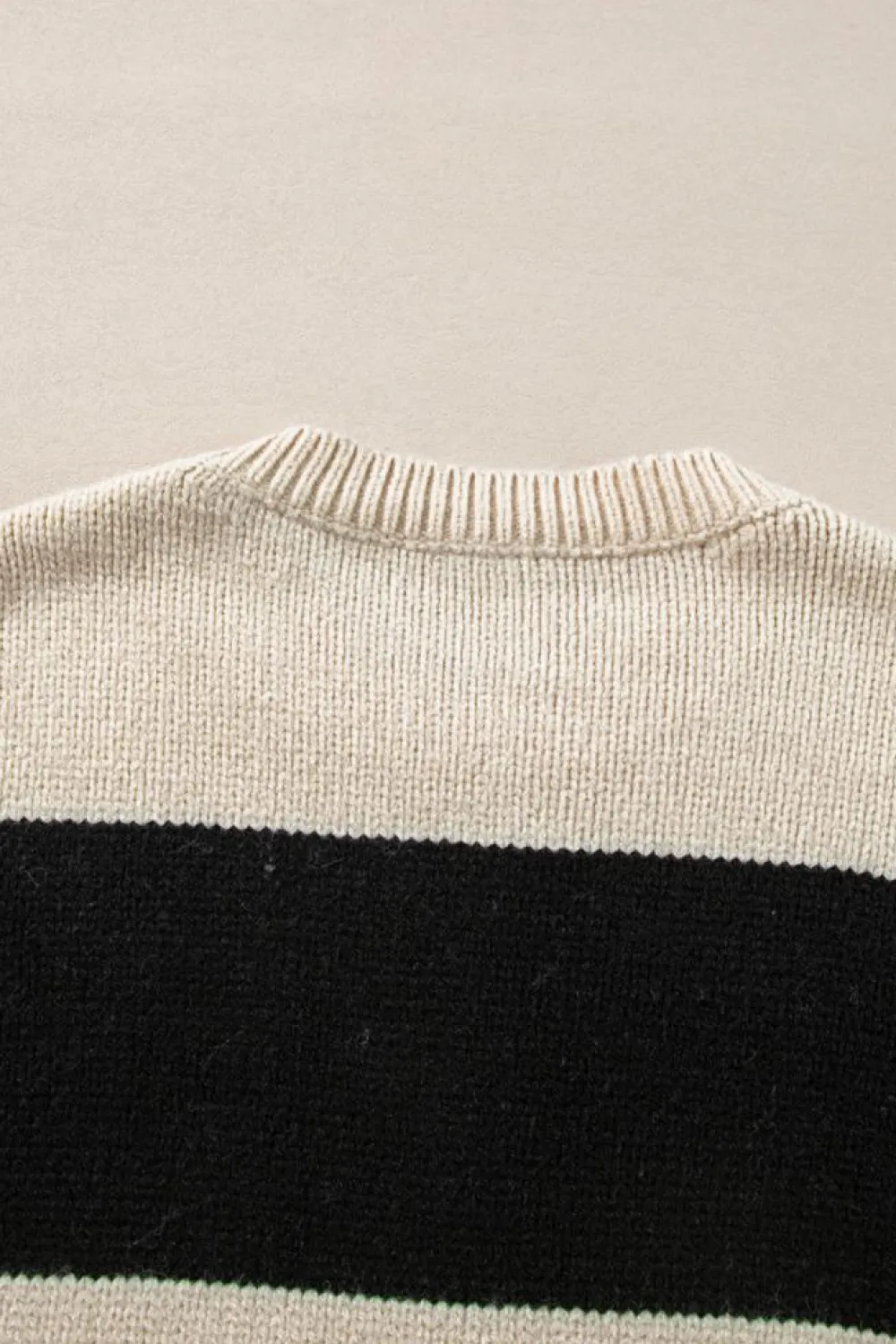 Hot Dear-Lover Colorblock Loose Pullover Sweater Jet Stream