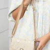 Discount Dear-Lover Delicate Weave Detail One Shoulder Bag Jet Stream