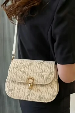 Discount Dear-Lover Delicate Weave Detail One Shoulder Bag Jet Stream