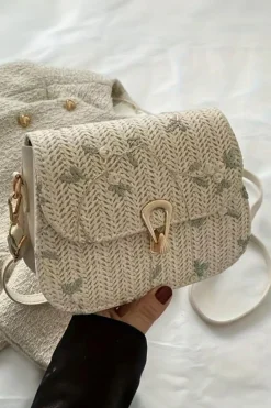 Discount Dear-Lover Delicate Weave Detail One Shoulder Bag Jet Stream