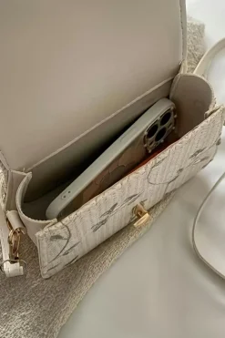 Discount Dear-Lover Delicate Weave Detail One Shoulder Bag Jet Stream
