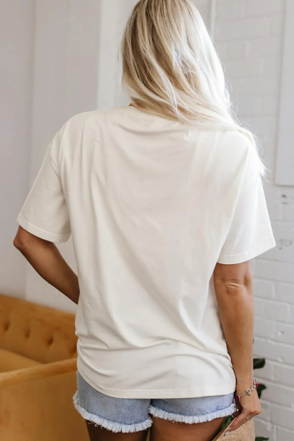 Hot Dear-Lover In My mom Era Graphic Loose Casual Tee Jet Stream