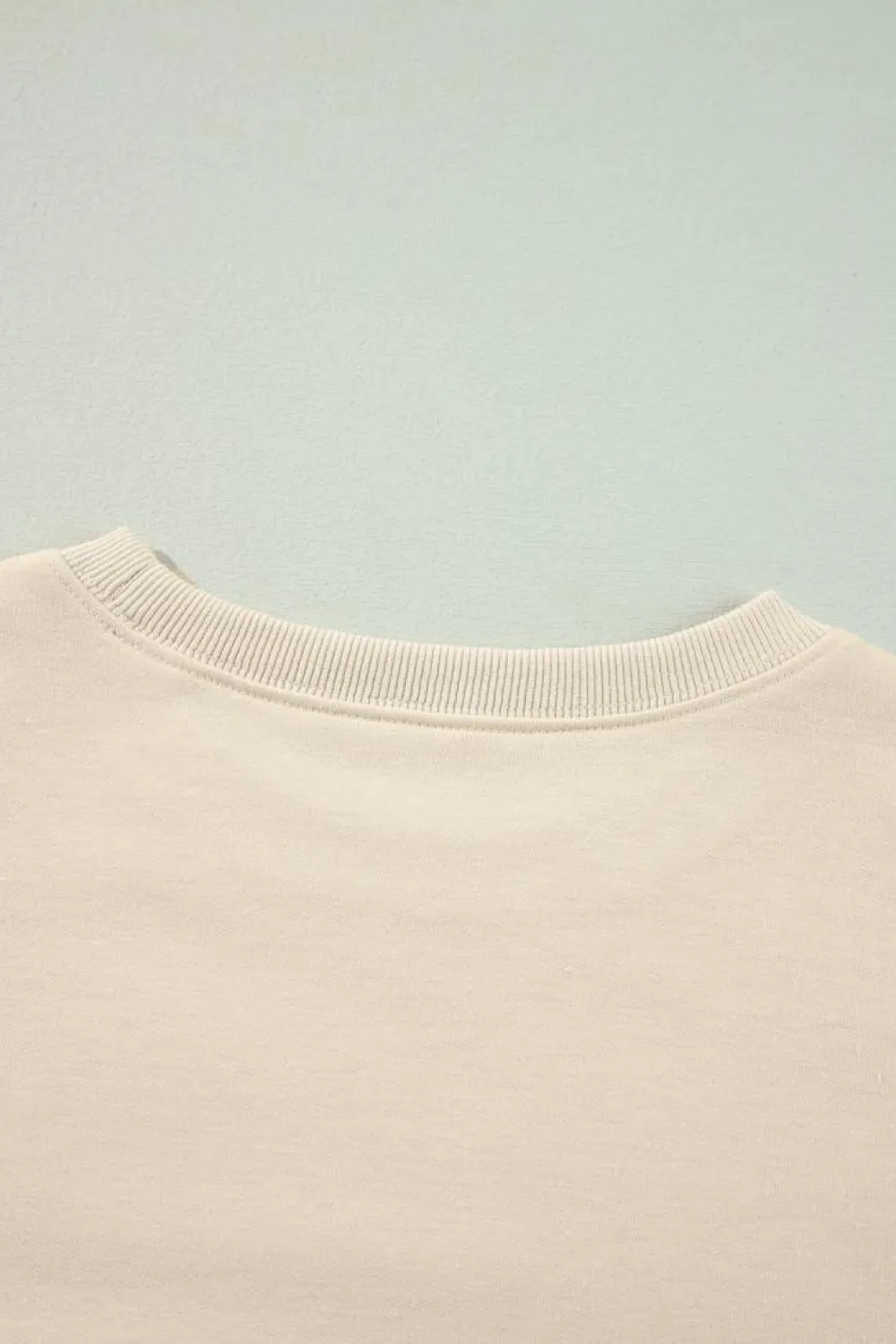 Best Dear-Lover Solid Color Ruffled Shoulder Long Sleeve Blouse Jet Stream