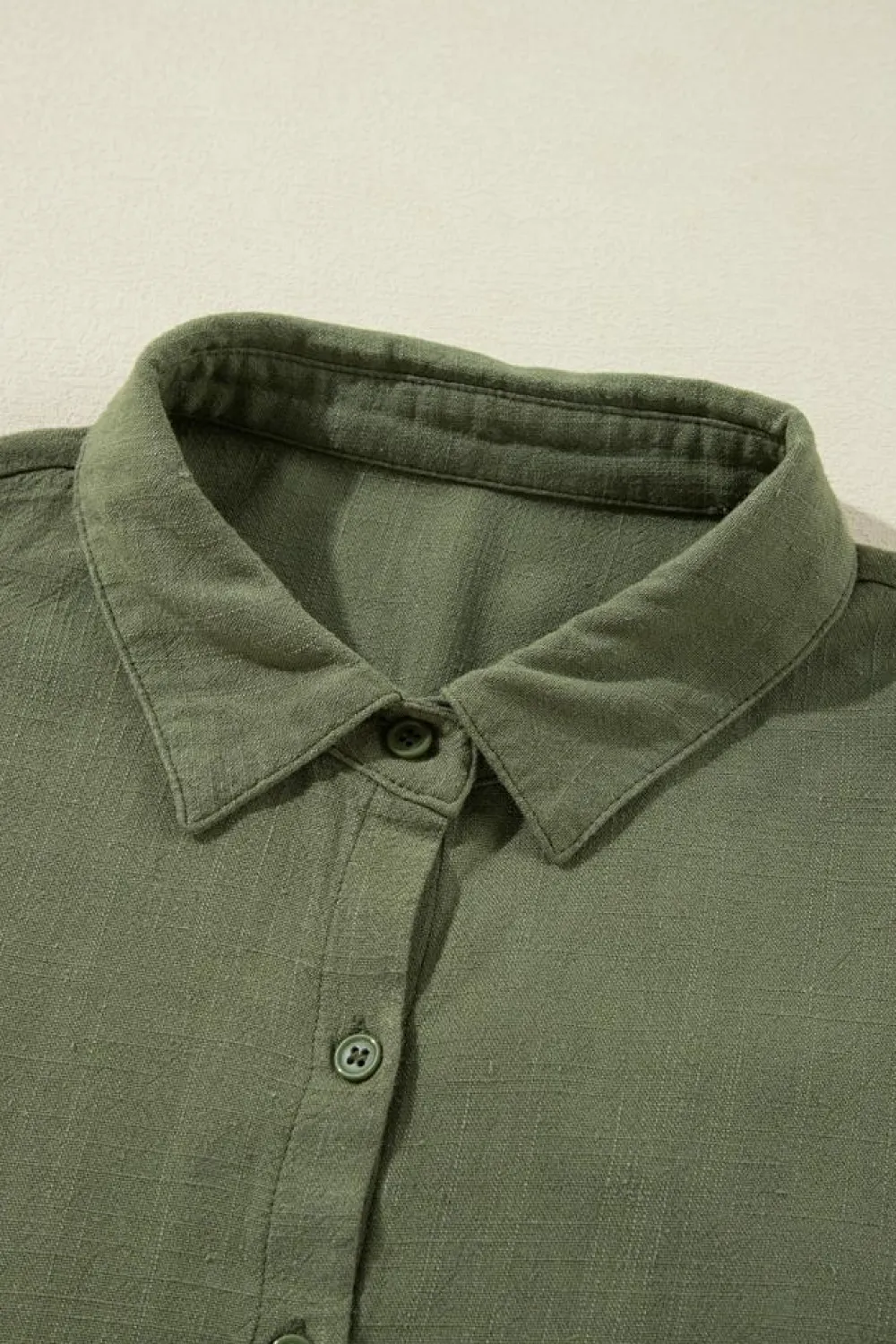 Best Dear-Lover Puff Sleeve Buttoned Tiered Pleated Shirt Mini Dress Jungle Green