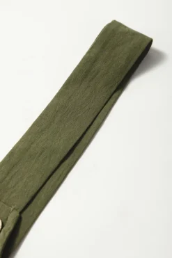 Online Dear-Lover Solid Color Buttoned Straight Leg Overall Jungle Green