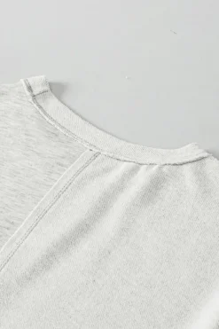 Online Dear-Lover Colorblock Chest Pocket Exposed Seam Tee and Shorts Set Khaki