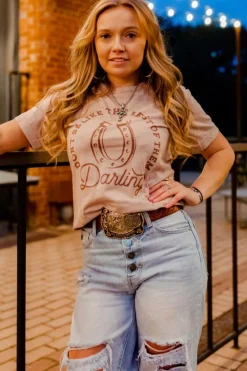 Discount Dear-Lover DO NOT BE LIKE THE REST OF THEM Darling Graphic Tee Khaki