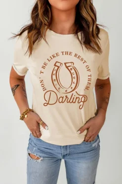 Discount Dear-Lover DO NOT BE LIKE THE REST OF THEM Darling Graphic Tee Khaki