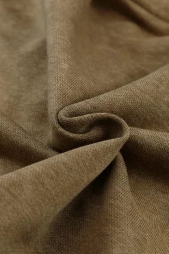 Hot Dear-Lover Exposed Seam Twist Open Back Oversized Sweatshirt Khaki