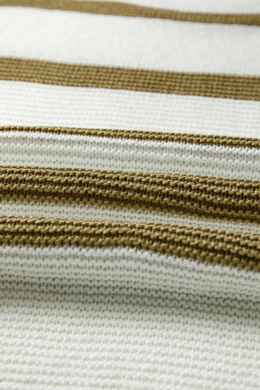 Sale Dear-Lover Tie Open Side Sweater Knitted Top Khaki Stripe