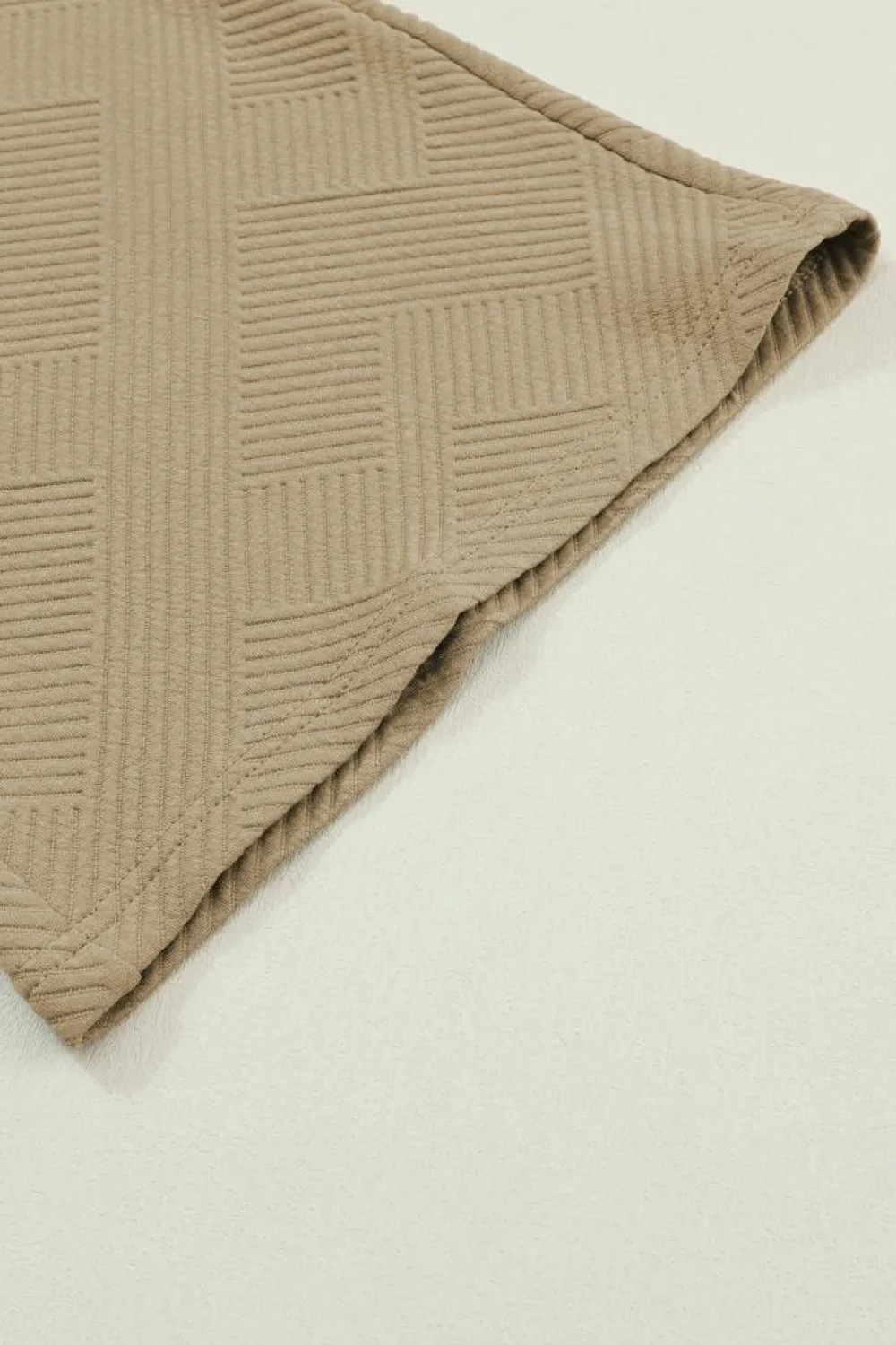 Outlet Dear-Lover Khaki Ultra Loose Textured 2pcs Slouchy Outfit Pale Khaki