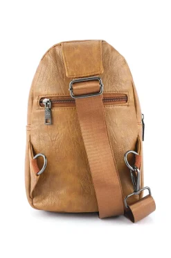 Clearance Dear-Lover Vintage Multi Pockets Sling Bag Khaki