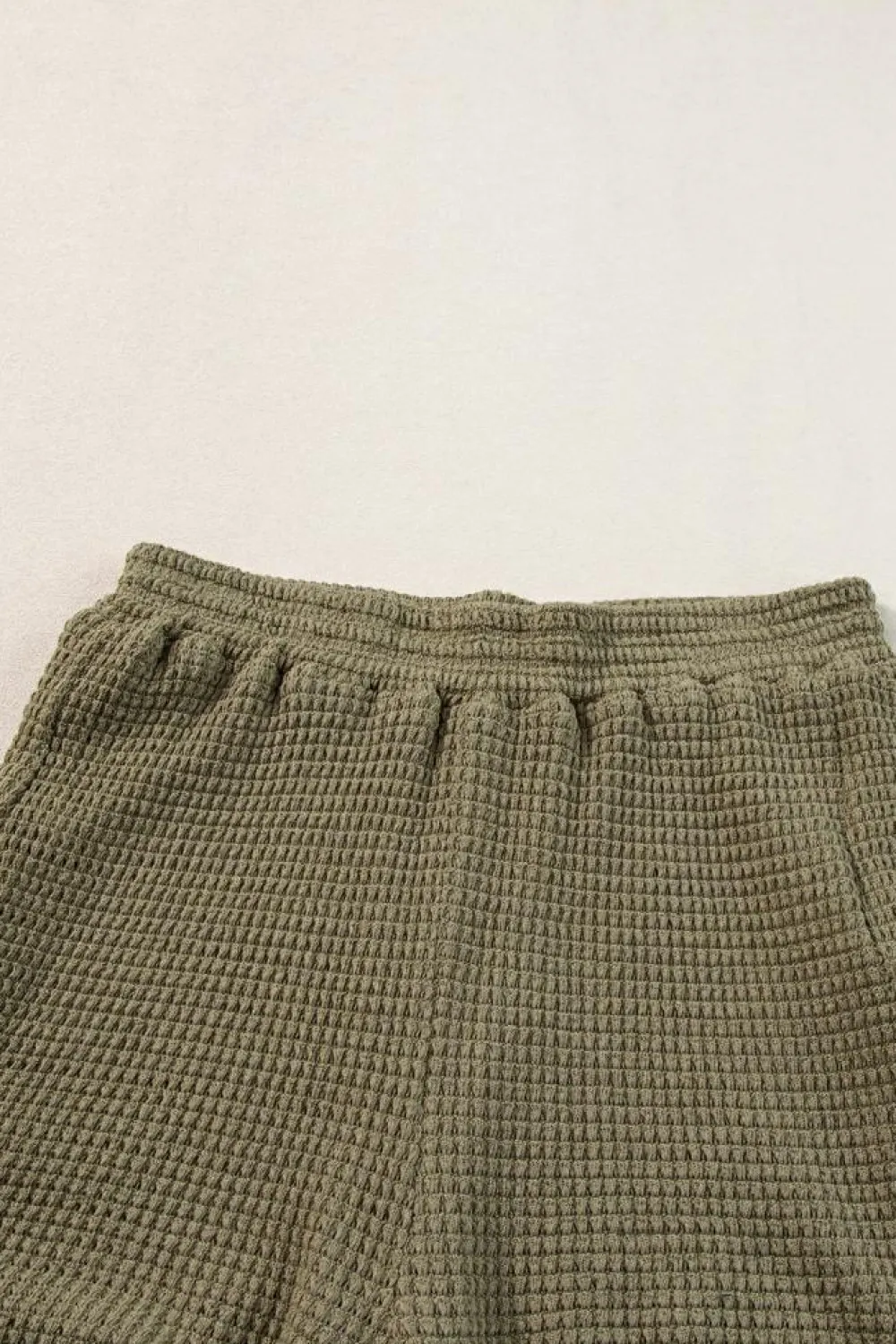 Outlet Dear-Lover Fringe Trim Textured Short Two Piece Set Laurel Green