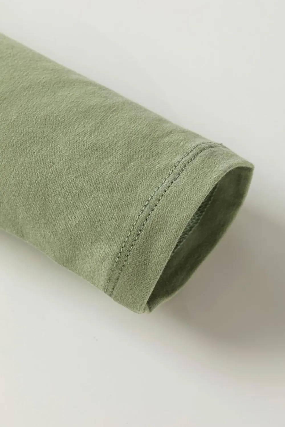 Discount Dear-Lover Long Sleeve Buttons V Neck Slim Fit Top Laurel Green