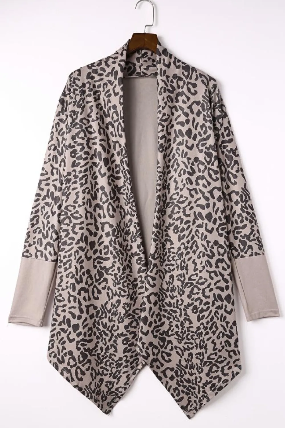 Fashion Dear-Lover Open Front Cardigan Leopard