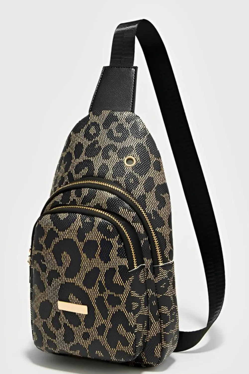 Best Dear-Lover Print PU Sling Bag Leopard