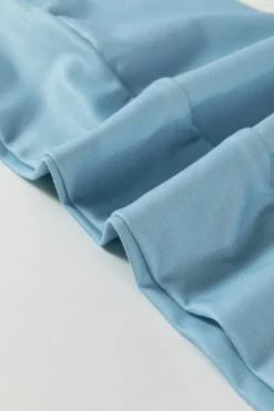 New Dear-Lover Colorblock Striped Drop Shoulder Long Sleeve Top Light Blue