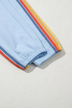 Sale Dear-Lover Counting Rainbows High Waist Sweatpants Light Blue