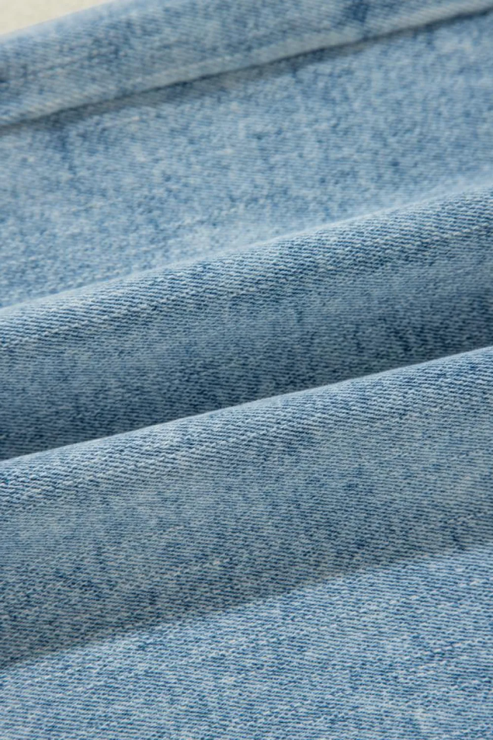 Clearance Dear-Lover Distressed Ripped Raw Hem Straight Jeans Light Blue