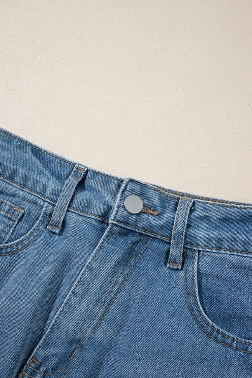 Best Dear-Lover Frayed Slit Asymmetric Denim Midi Skirt Light Blue