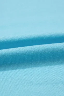Fashion Dear-Lover MAMA Letter Graphic Neon T Shirt Light Blue