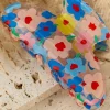 Outlet Dear-Lover Vibrant Flower Print Transparent PVC Hair Clip Light Blue