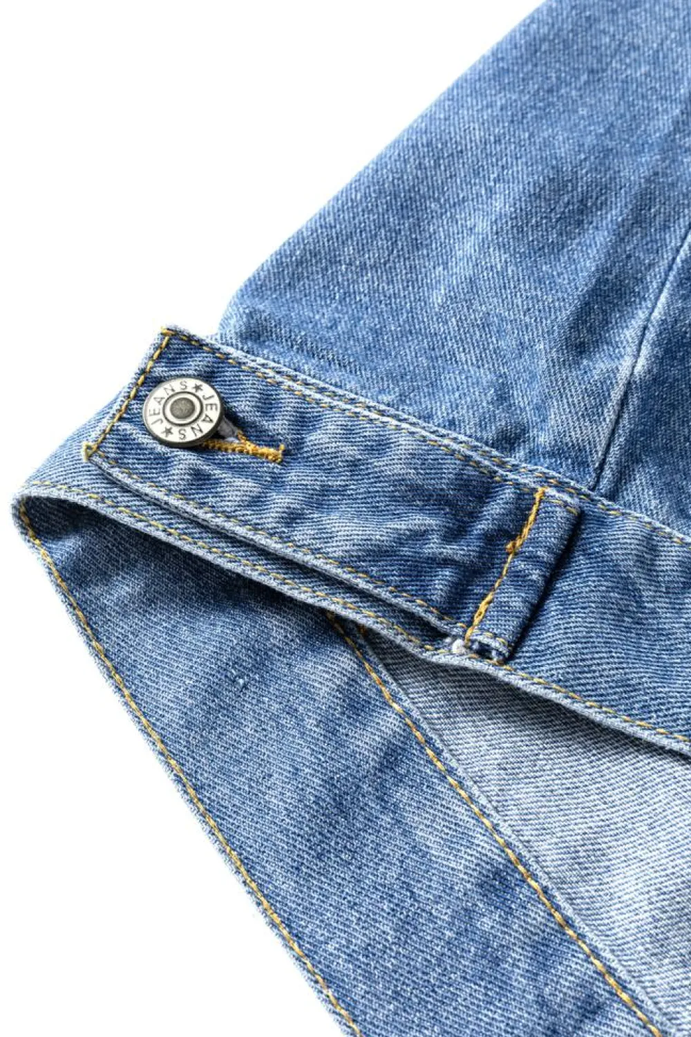 Best Dear-Lover Washed Oversize Pocketed Denim Jacket Light Blue