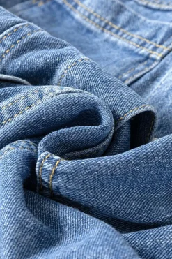 Best Dear-Lover Washed Oversize Pocketed Denim Jacket Light Blue