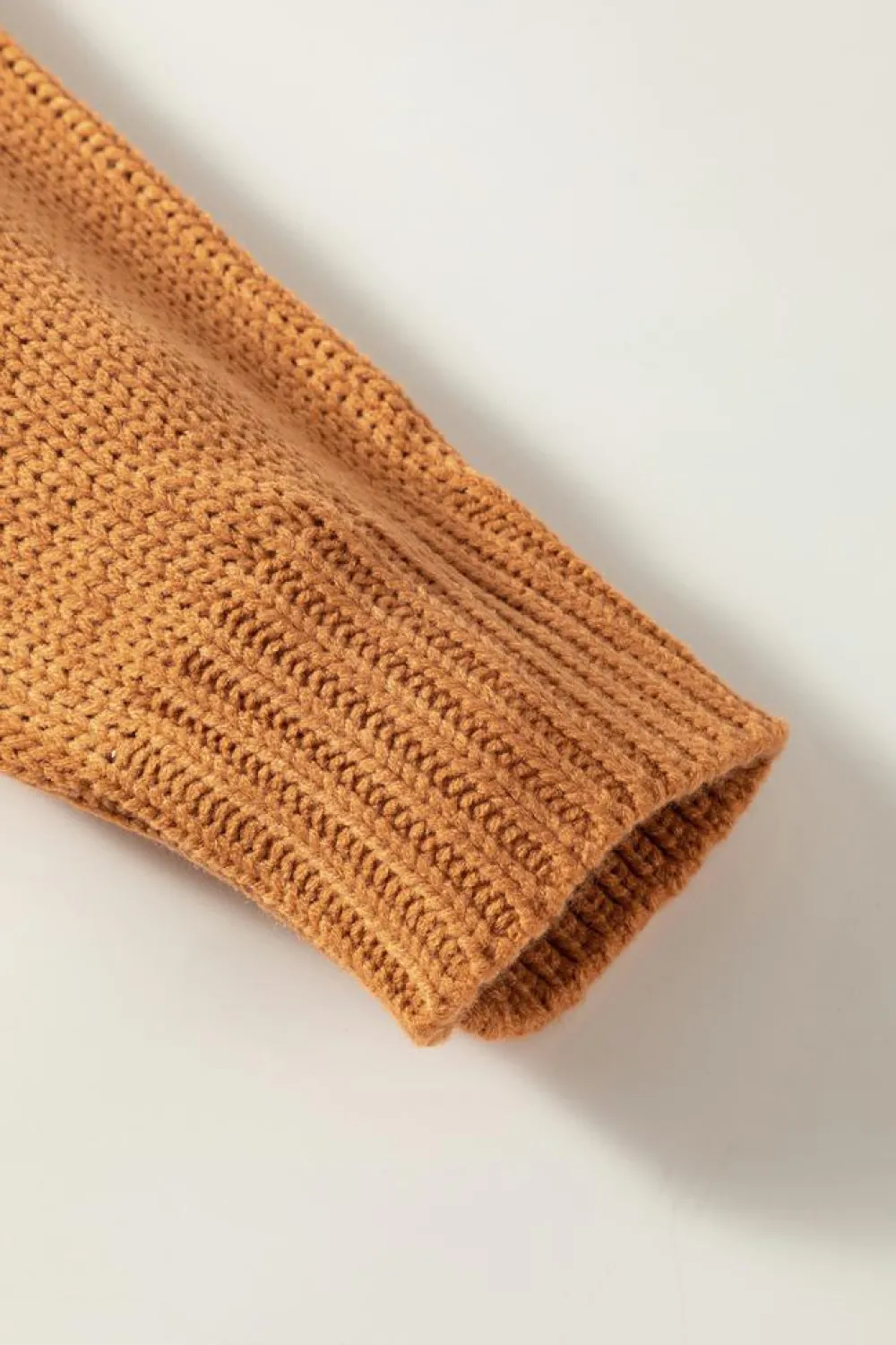 Discount Dear-Lover Color Block Contrast Stitch Oversized Sweater Light French Beige